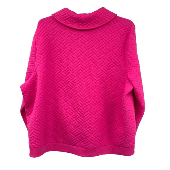 T by Talbots Womens 3X Pink Quilted Shawl Collar Pullover Used - Picture 2 of 15